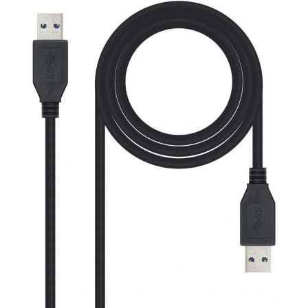 Nanocable Cable USB 3.2 Gen 1 de 2 m, USB A a USB A, Negro
